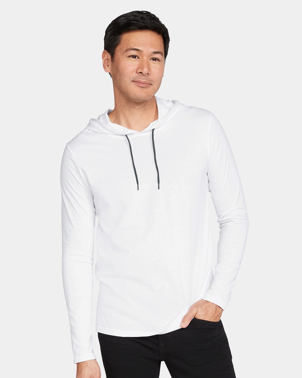 Unisex Softstyle® Lightweight Hooded Long Sleeve T-Shirt